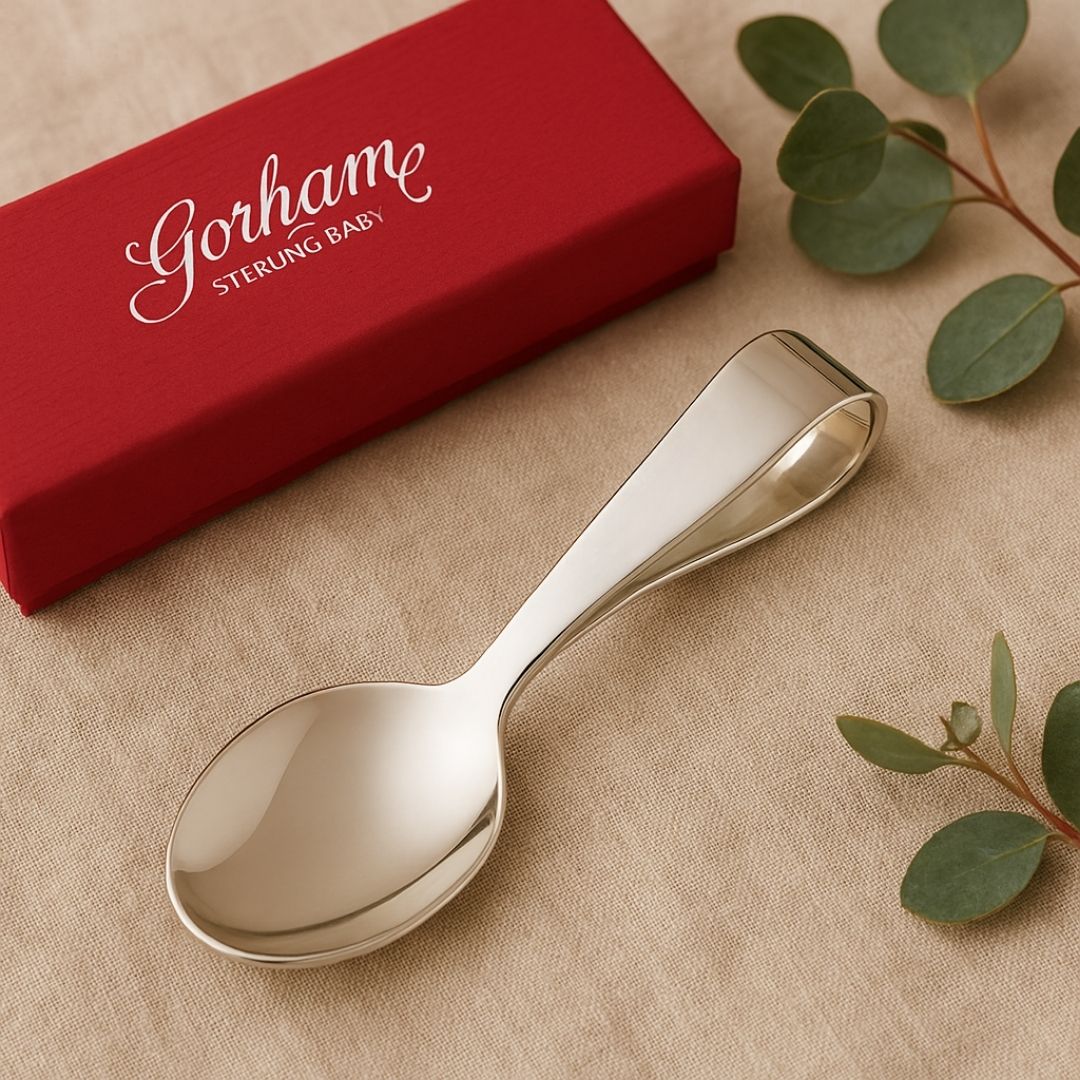 Gorham Sterling Silver Loop Handle Baby Spoon – Personalized Heirloom Gift