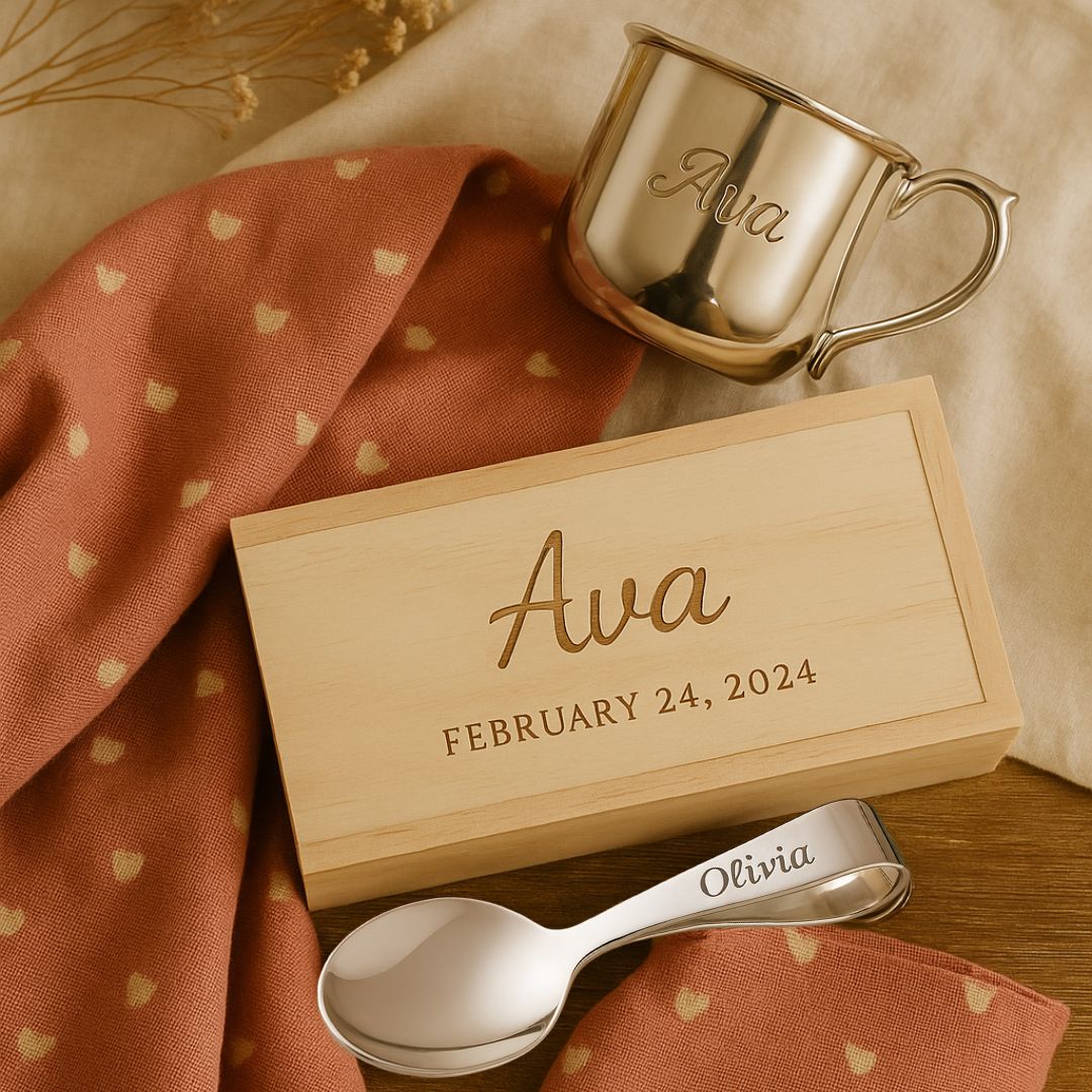 Personalized Wooden Baby Keepsake Box