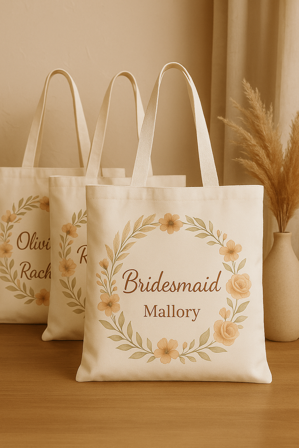 Bridesmaid Cotton Canvas Tote Bag