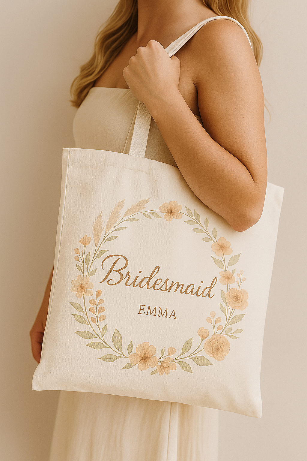 Bridesmaid Cotton Canvas Tote Bag