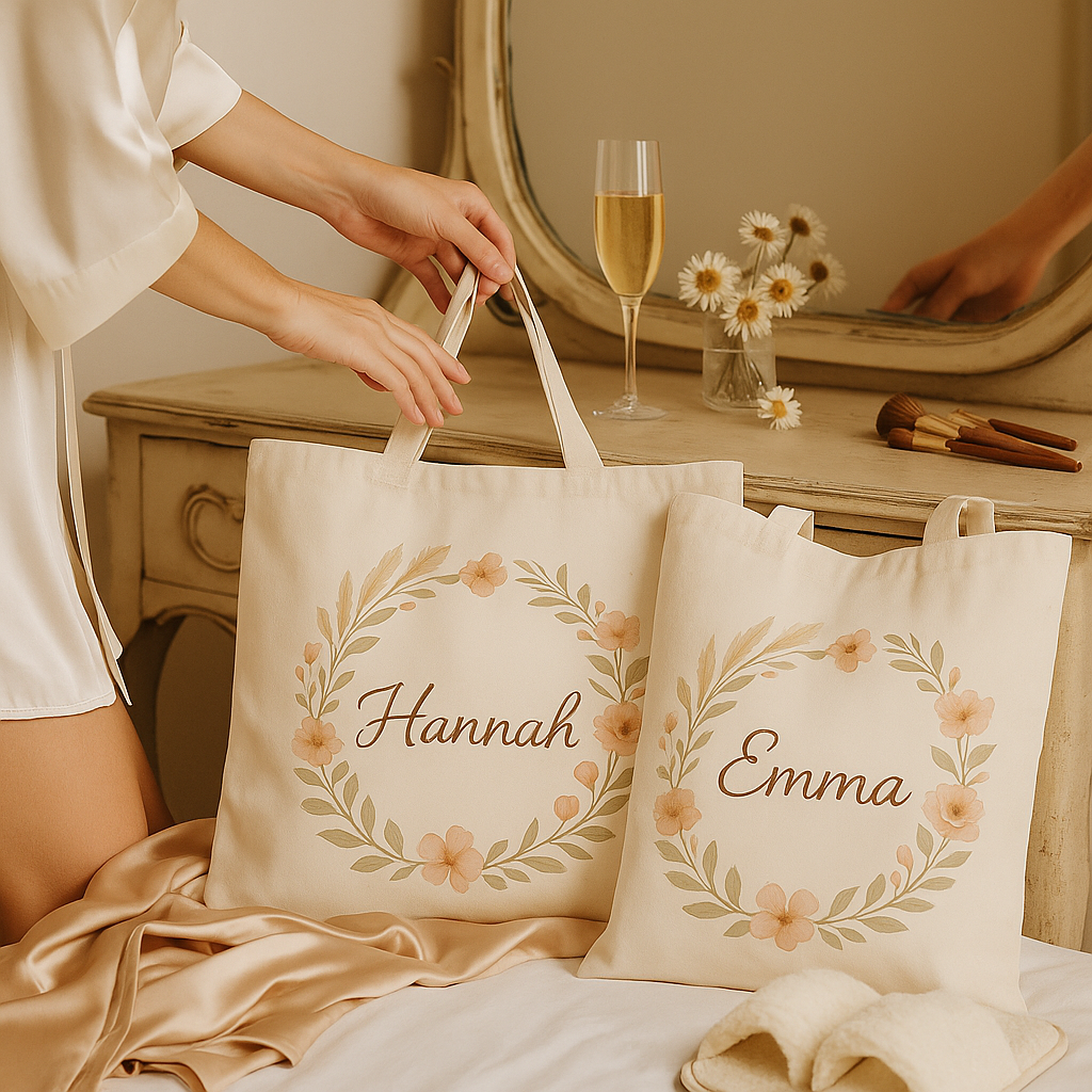 Bridesmaid Cotton Canvas Tote Bag