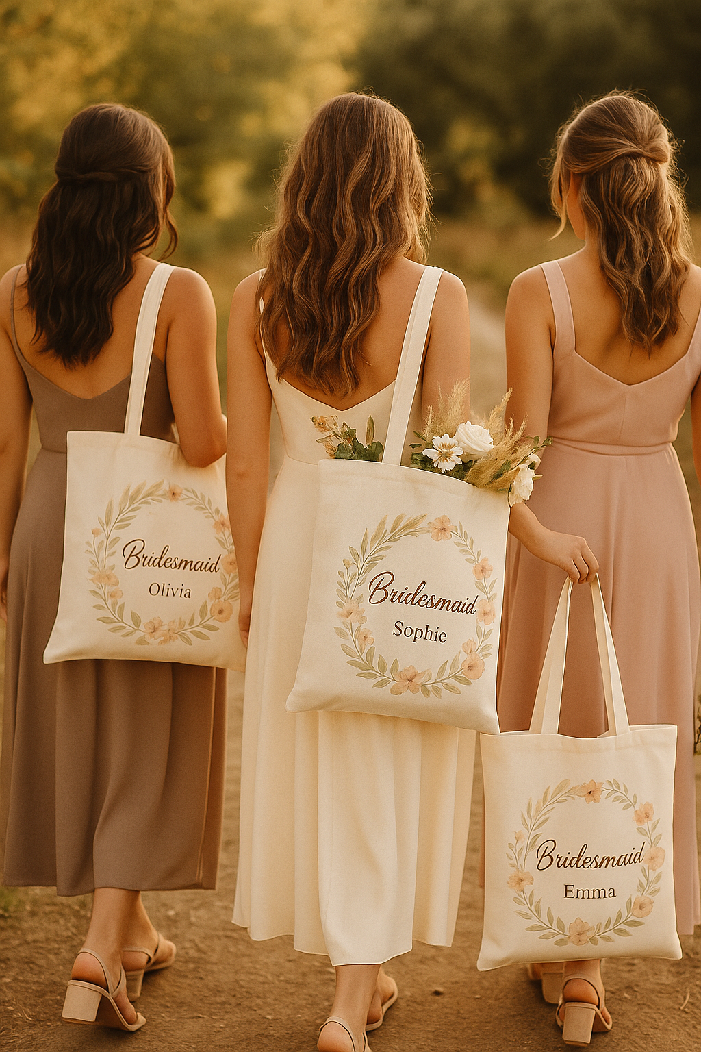 Bridesmaid Cotton Canvas Tote Bag