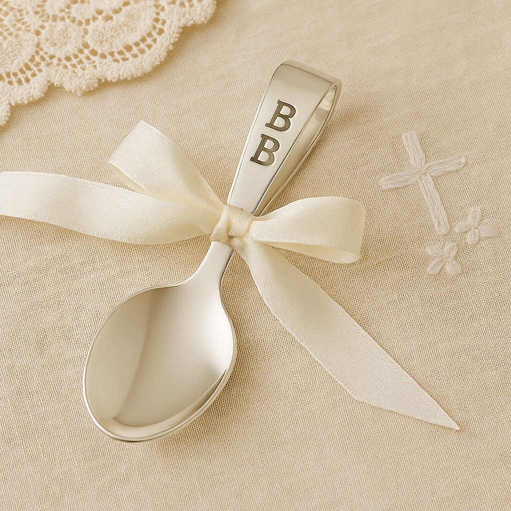 Gorham Sterling Silver Loop Handle Baby Spoon – Personalized Heirloom Gift