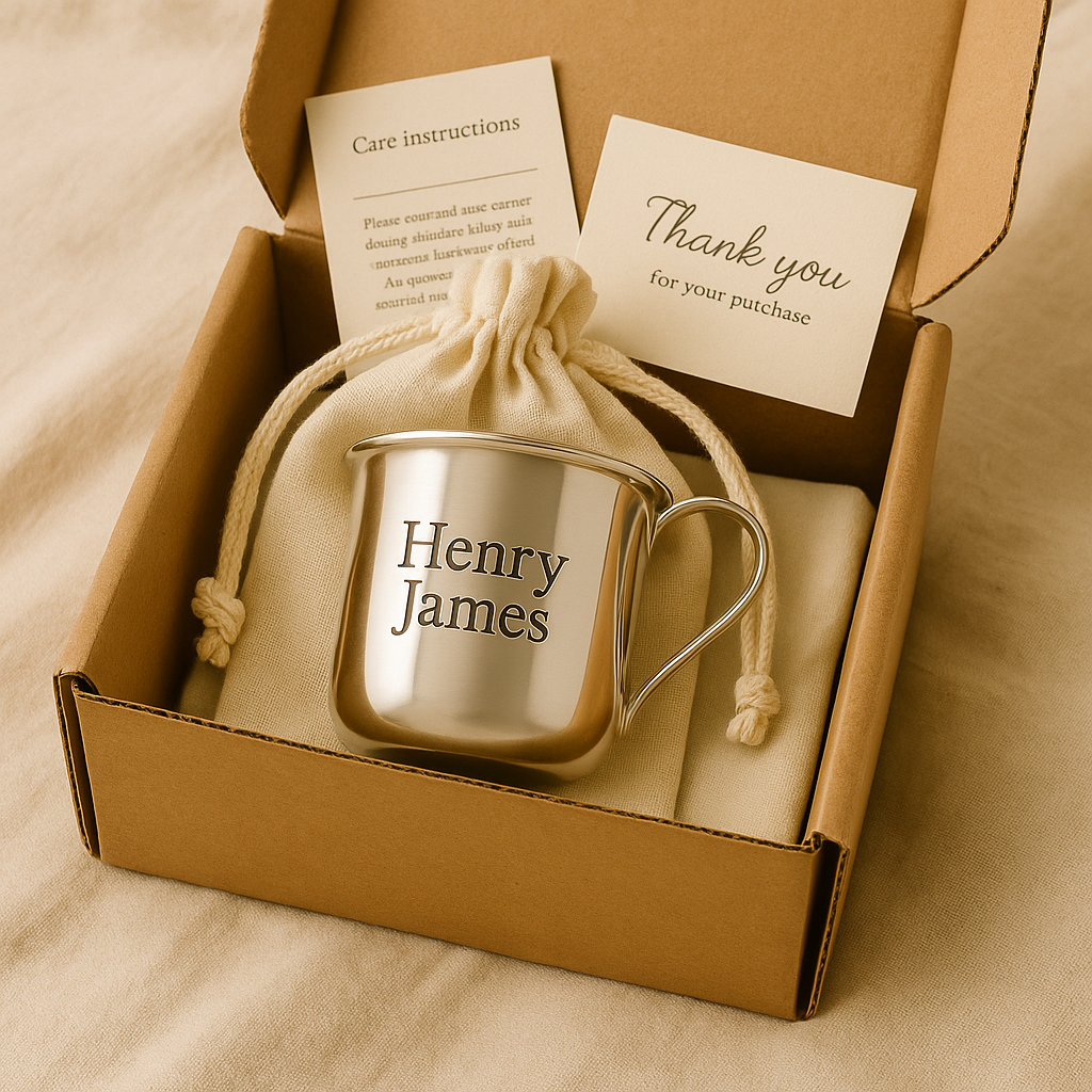 Engraved Silver Baby Cup – Personalized Heirloom Gift