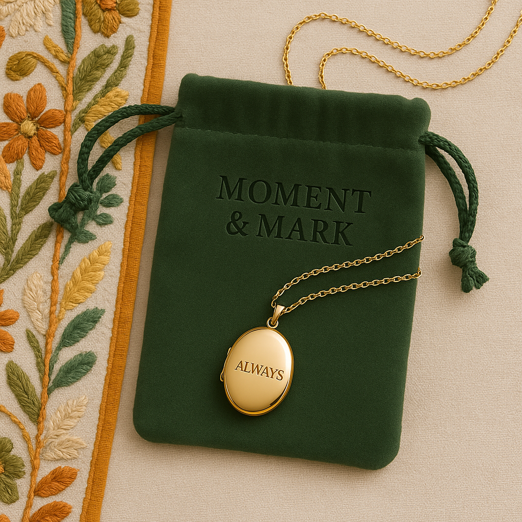 Personalized 14k Gold Oval Locket