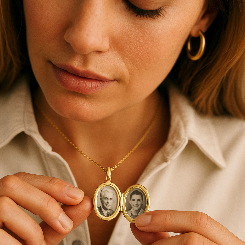 Personalized 14k Gold Oval Locket