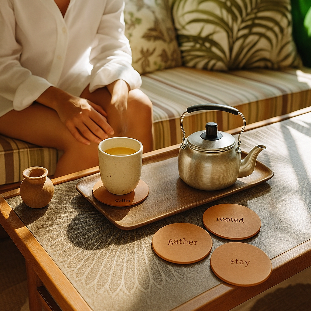 Handmade Full-Grain Leather Coasters