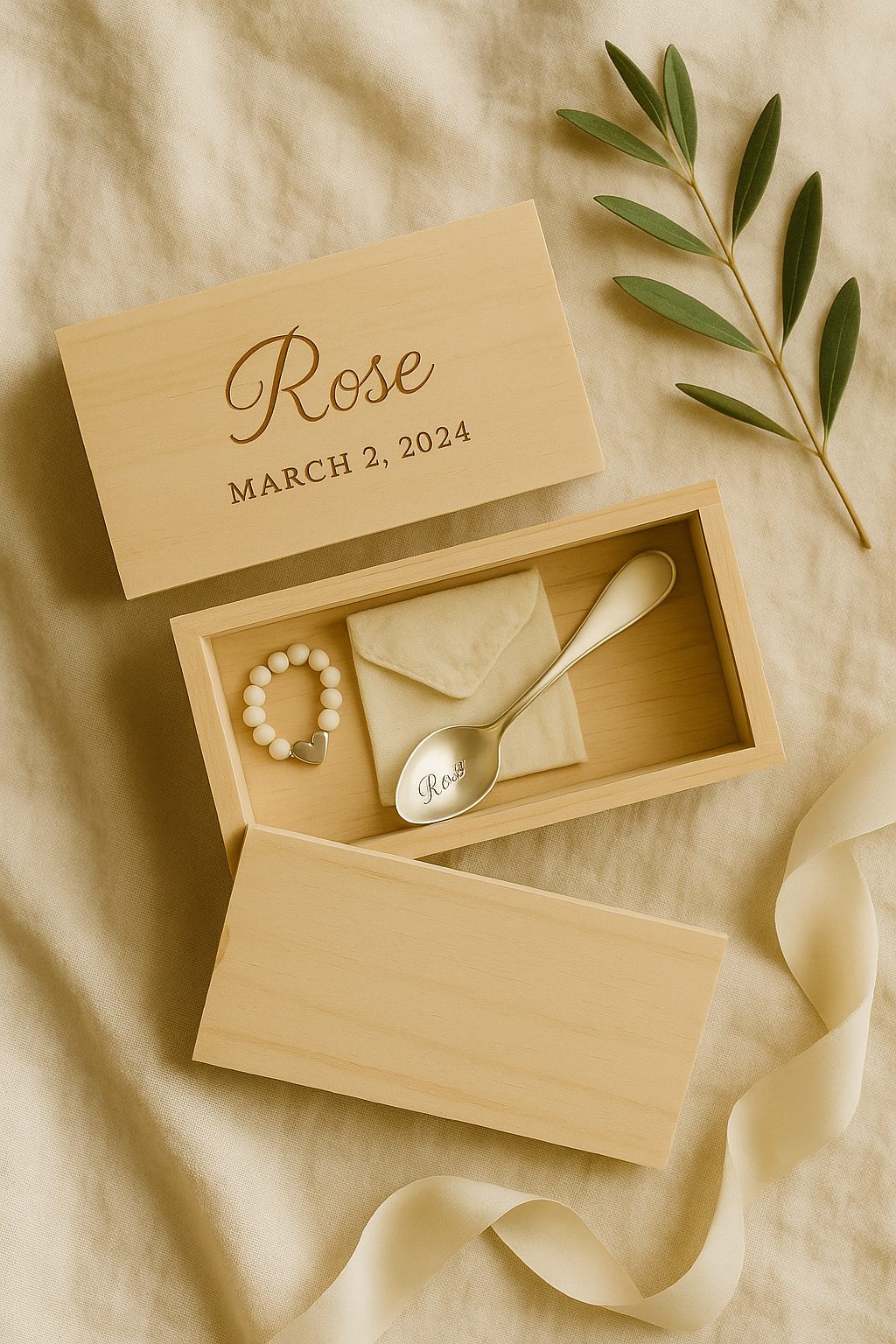 Personalized Wooden Baby Keepsake Box