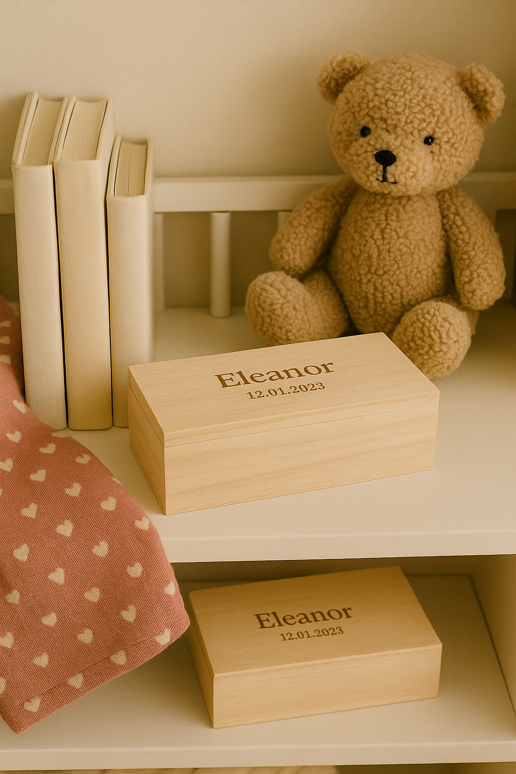 Personalized Wooden Baby Keepsake Box