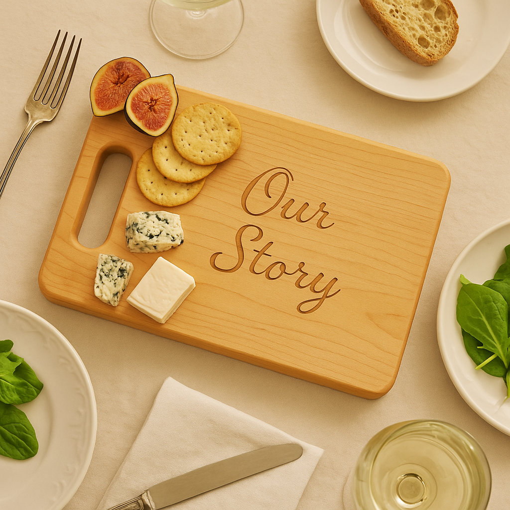 Personalized Engraved Walnut or Maple Cutting Board
