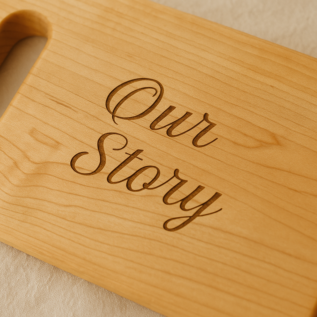 Personalized Engraved Walnut or Maple Cutting Board