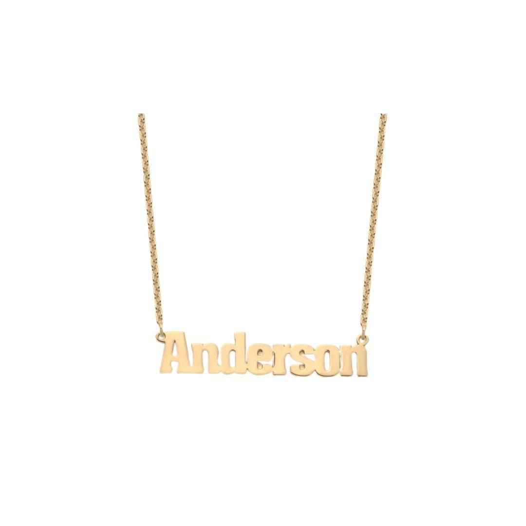 Block Name Necklace - Elisha Marie Jewelry