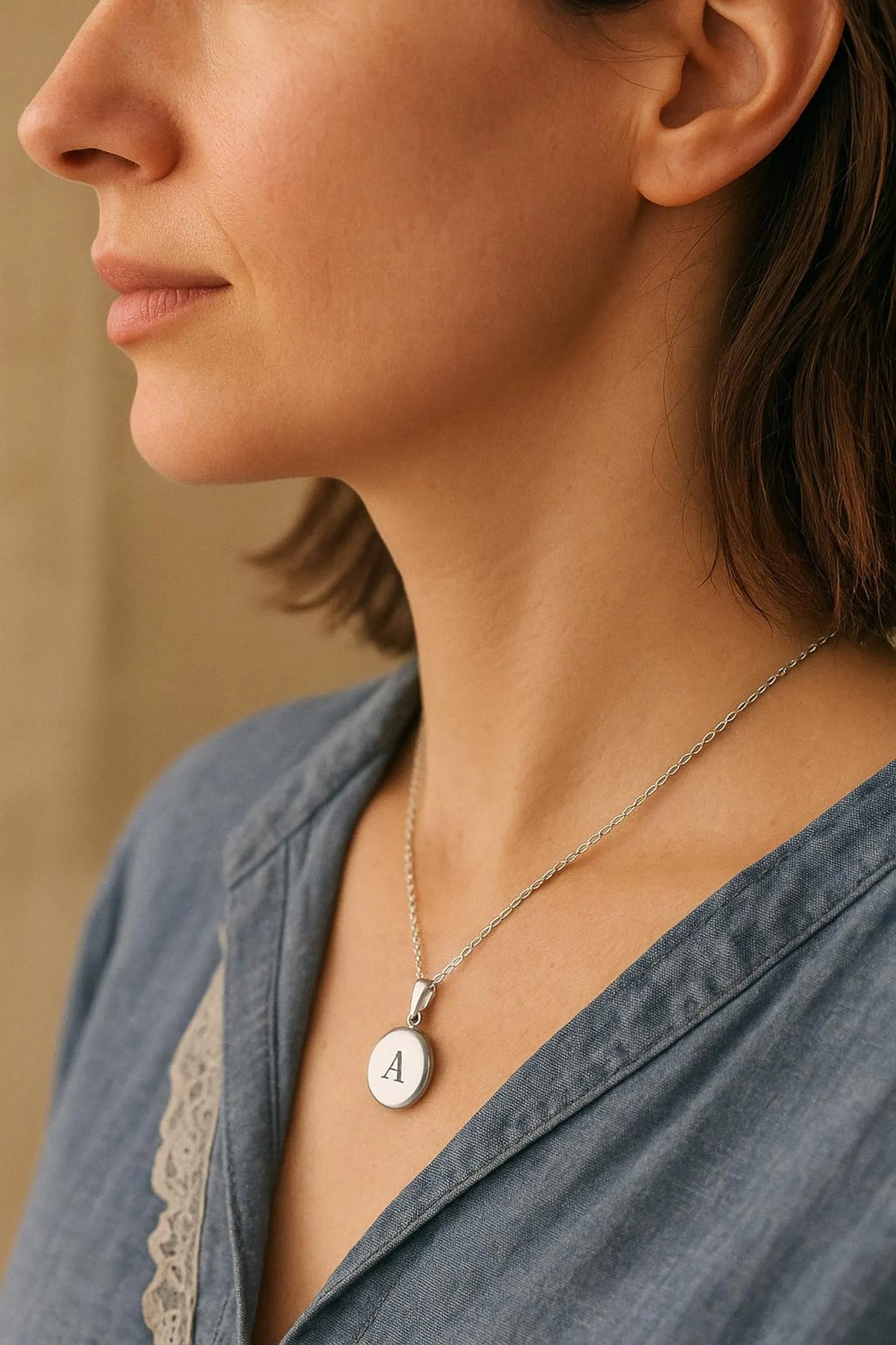 Personalized 14k Gold Round Locket