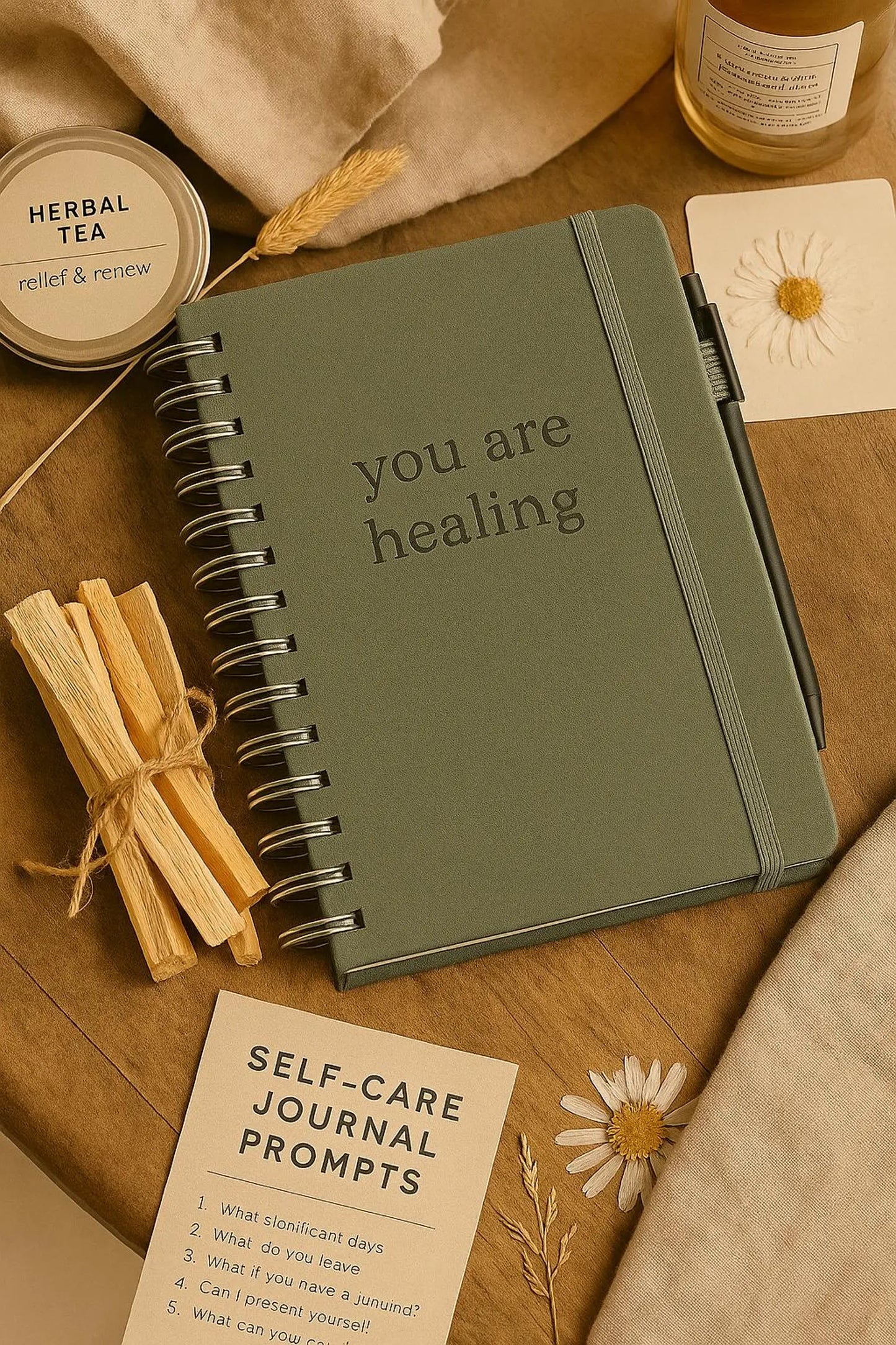 Personalized Vegan Leather Spiral Notebook