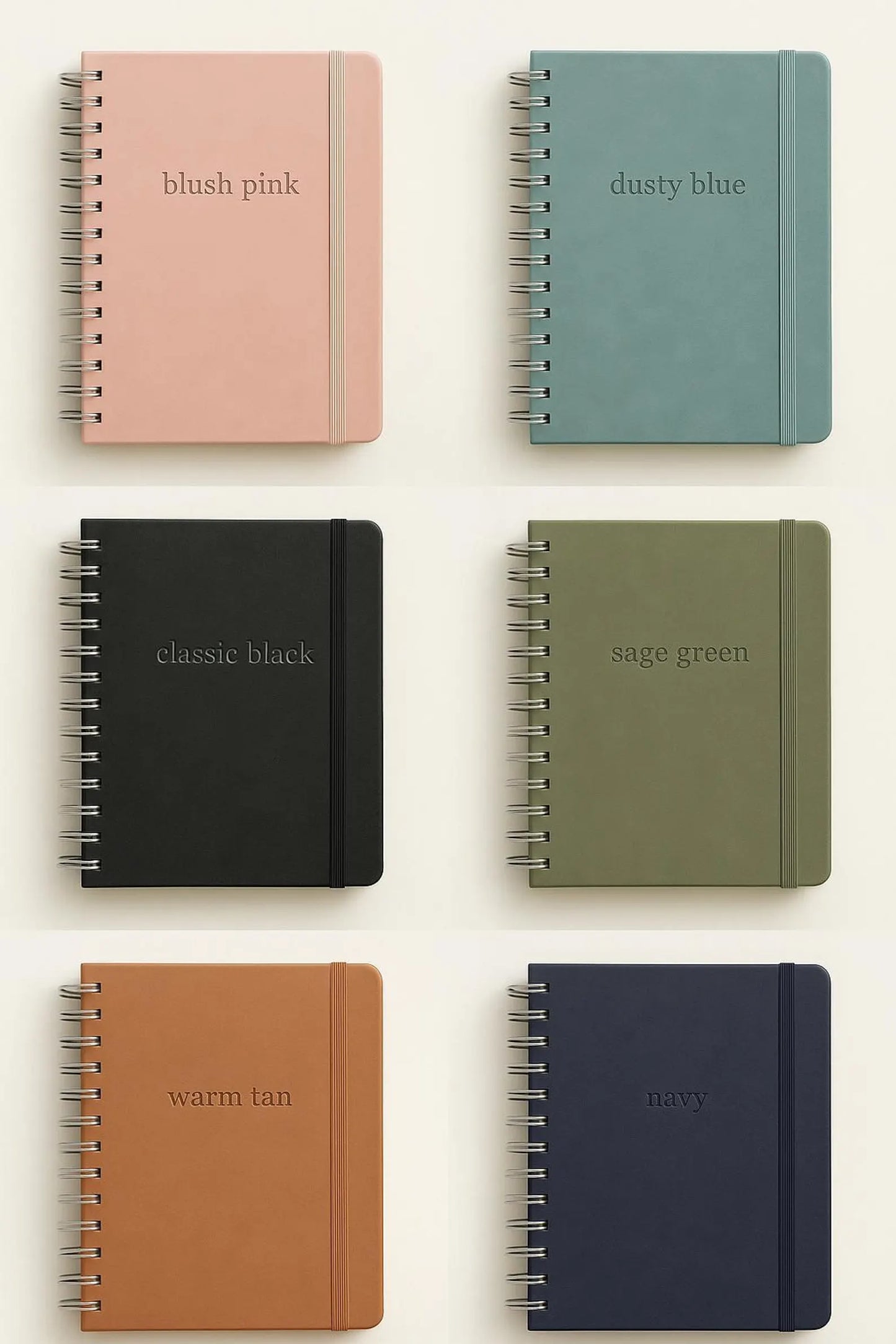 Personalized Vegan Leather Spiral Notebook