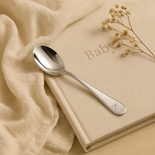 Engraved Silver Baby Spoon