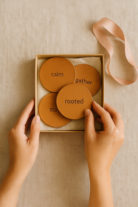 Handmade Full-Grain Leather Coasters