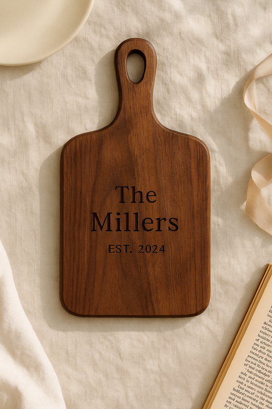 Personalized Engraved Walnut or Maple Cutting Board