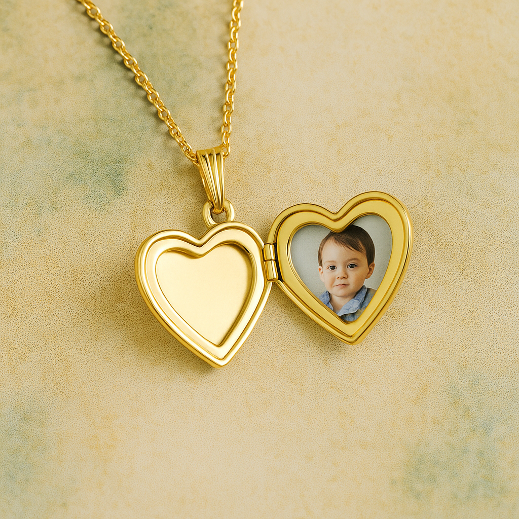 Personalized 14k Gold Heart Locket